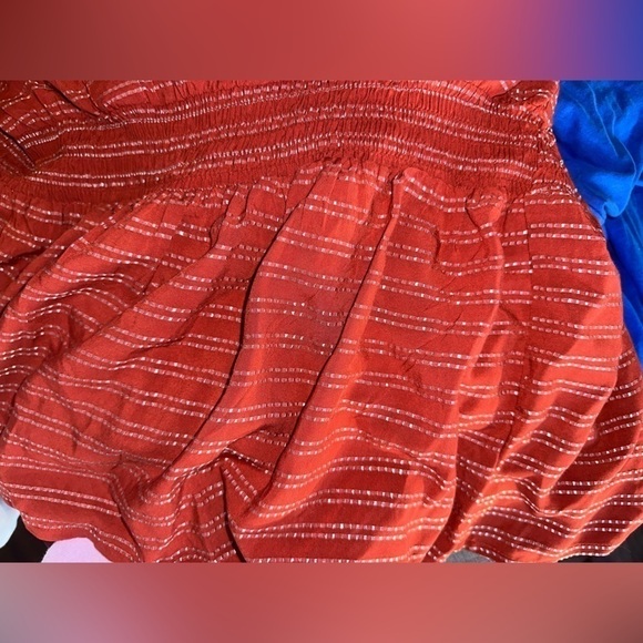 Lane Bryant Flattering Off The Shoulder Metallic Striped Boho Blouse Top Plus - Picture 9 of 9